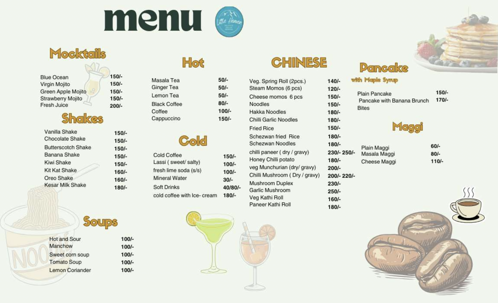 Restaurant Menu Page 2